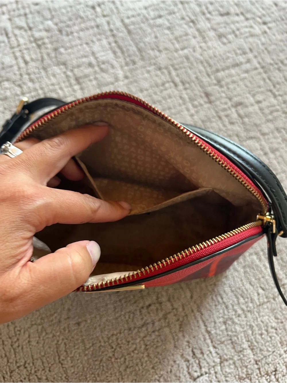 Kate Spade Red and Black Plaid Crossbody